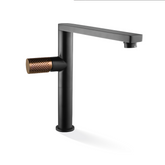 Linkware Gabe Sink Mixer - Matte Black W/ Rose Gold